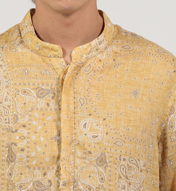 TOMORROWLAND BUYING WEAR「BAGUTTA リネン スタンドカラープルオーバーシャツ」|シャツ・ブラウス|