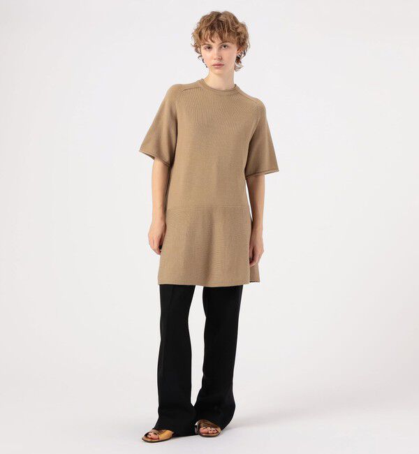 BACCA「ウールムリネ フレアニットチュニック」|ニット・セーター|