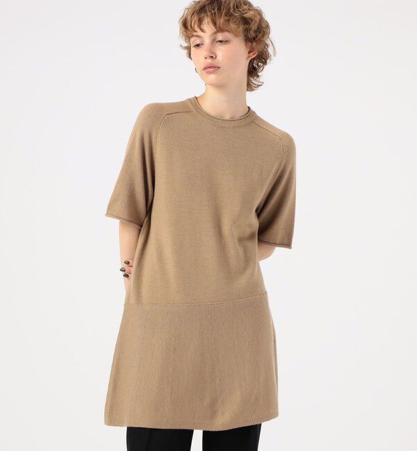 BACCA「ウールムリネ フレアニットチュニック」|ニット・セーター|