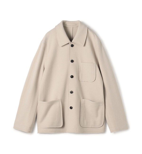 TOMORROWLAND MENS「ウールメルトン ニットブルゾン」|ブルゾン・スタジャン|13 ライトベージュ