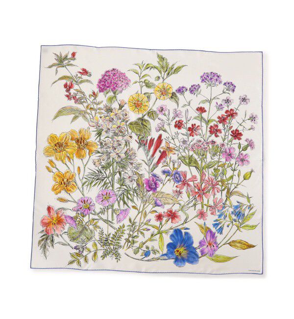TOMORROWLAND GOODS「TOMORROWLAND FLOWER SQUARE スカーフ」|バンダナ・スカーフ|12 ホワイト系