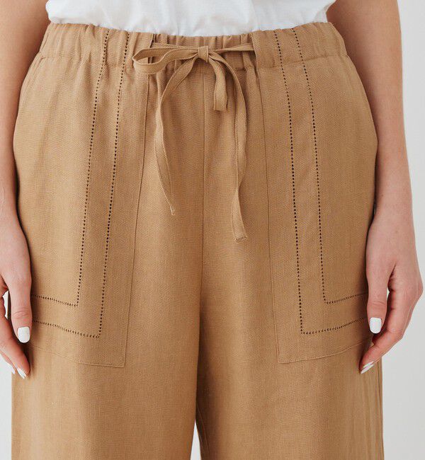 GALERIE VIE「リブコンビフレンチリネン ワイドイージーパンツ」|その他|