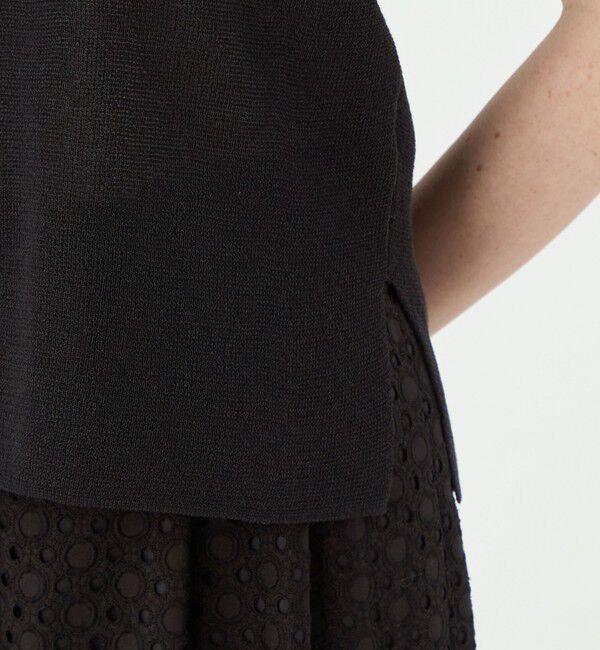 Ballsey「レーステープコンビ ノースリーブプルオーバー」|ニット・セーター|