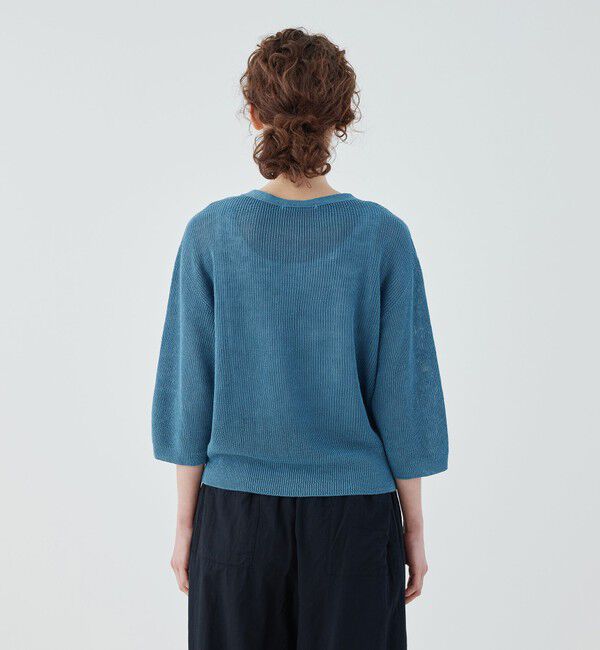 GALERIE VIE「リネンハーフカーディガン Vネックカーディガン」|カーディガン|