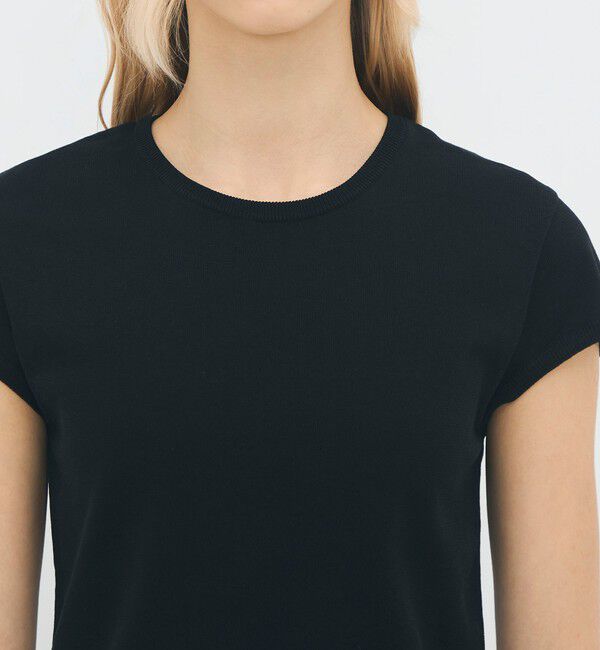 CABaN「コットンポリエステル フレンチスリーブプルオーバー」|ニット・セーター|