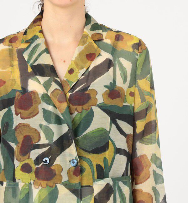 TOMORROWLAND collection「サンフラワープリント シースルージャケット」|テーラードジャケット|