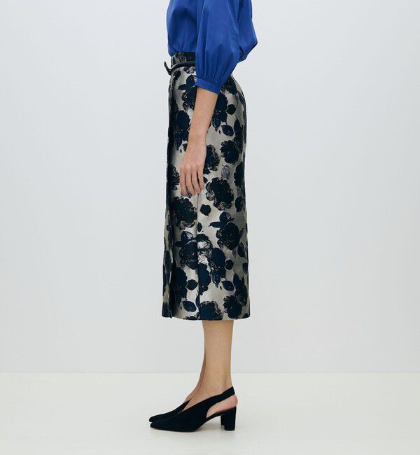 TOMORROWLAND collection「フラワージャカード サイドベントIラインスカート」|タイト|