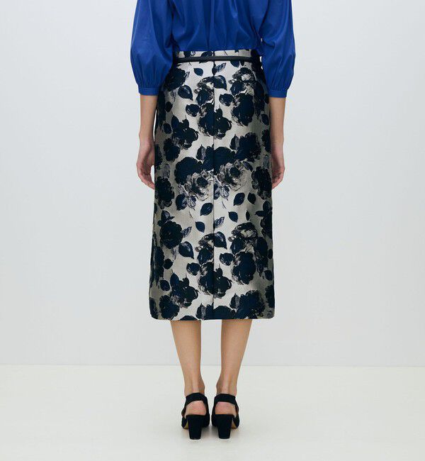 TOMORROWLAND collection「フラワージャカード サイドベントIラインスカート」|タイト|