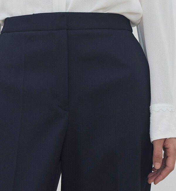 DES PRES「ポリエステルウールバラシャ セミワイドパンツ」|スラックス|