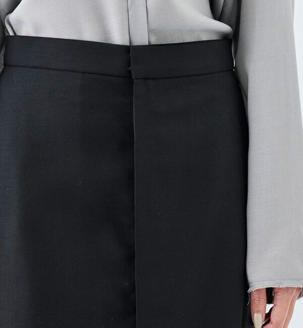 Edition「ドライツイル フロントジップスカート」|台形|