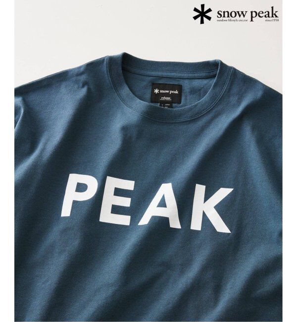 JOURNAL STANDARD relume「SNOW PEAK / スノーピーク 別注 &rdquo;PEAK SNOW&rdquo; ロゴTシャツ」|Tシャツ・カットソー|ブルー A