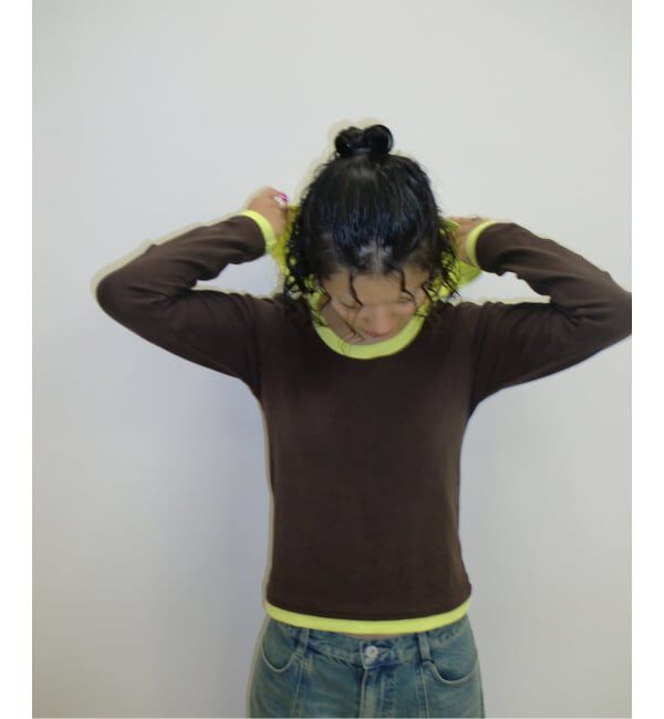 Oriens JOURNAL STANDARD「レイヤードフーディーロングスリーブトップス」|Tシャツ・カットソー|ブラウン B