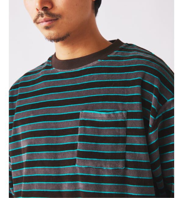 JOURNAL STANDARD relume「ベルベットタッチ ベロアボーダー ロンT」|Tシャツ・カットソー|