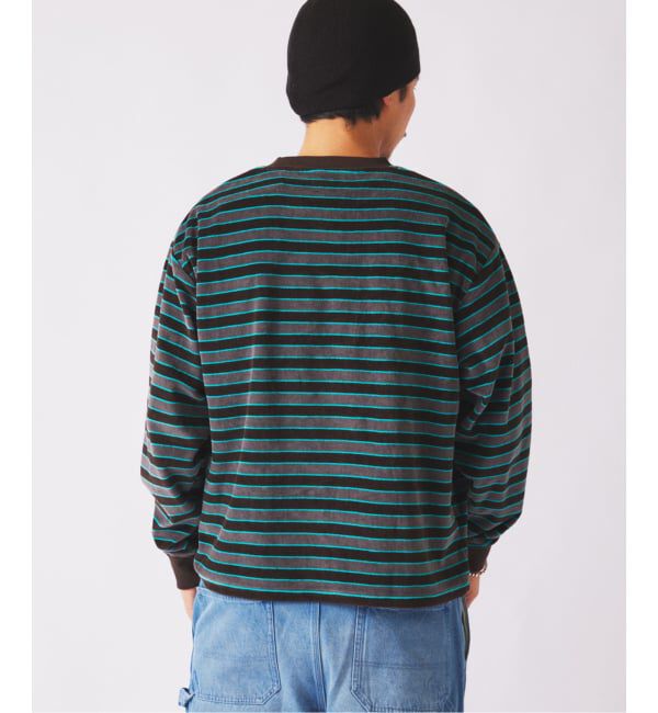 JOURNAL STANDARD relume「ベルベットタッチ ベロアボーダー ロンT」|Tシャツ・カットソー|