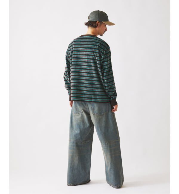 JOURNAL STANDARD relume「ベルベットタッチ ベロアボーダー ロンT」|Tシャツ・カットソー|