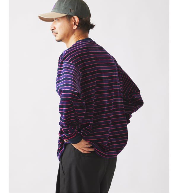 JOURNAL STANDARD relume「ベルベットタッチ ベロアボーダー ロンT」|Tシャツ・カットソー|