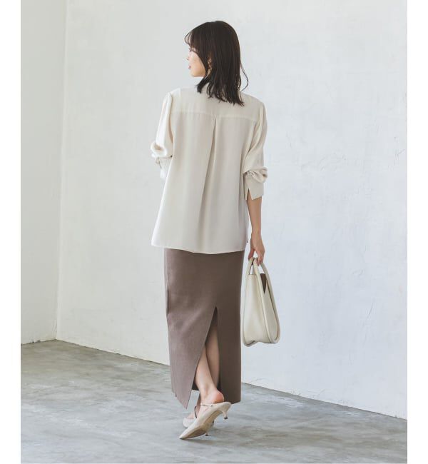 NOBLE「《WEB限定追加》ロイヤルサテンボウタイブラウス 4」|シャツ・ブラウス|