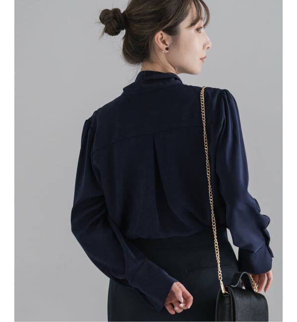 NOBLE「《WEB限定追加》ロイヤルサテンボウタイブラウス 4」|シャツ・ブラウス|