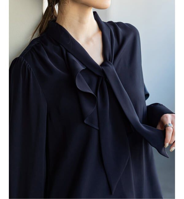 NOBLE「《WEB限定追加》ロイヤルサテンボウタイブラウス 4」|シャツ・ブラウス|