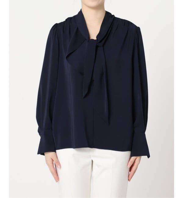 NOBLE「《WEB限定追加》ロイヤルサテンボウタイブラウス 4」|シャツ・ブラウス|