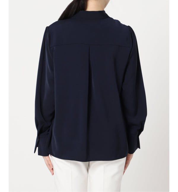 NOBLE「《WEB限定追加》ロイヤルサテンボウタイブラウス 4」|シャツ・ブラウス|