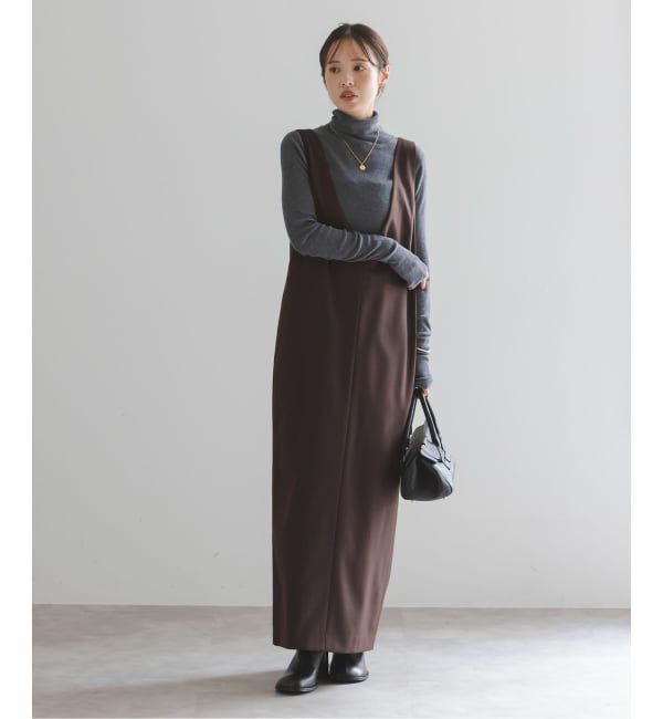 NOBLE「《WEB限定追加》ストレートVネックワンピース」|ワンピース|