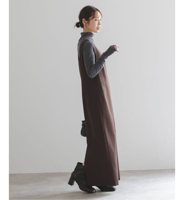 NOBLE「《WEB限定追加》ストレートVネックワンピース」|ワンピース|