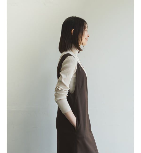 NOBLE「《WEB限定追加》ストレートVネックワンピース」|ワンピース|