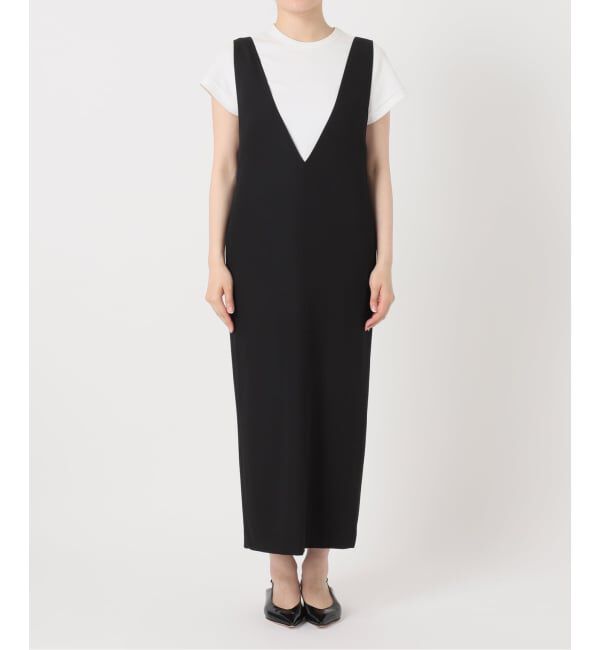 NOBLE「《WEB限定追加》ストレートVネックワンピース」|ワンピース|