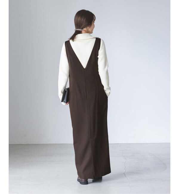 NOBLE「《WEB限定追加》ストレートVネックワンピース」|ワンピース|