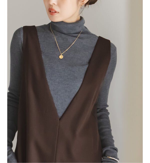 NOBLE「《WEB限定追加》ストレートVネックワンピース」|ワンピース|