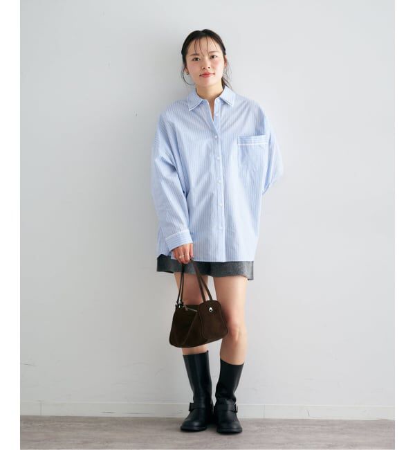 U by SPICK&SPAN「ダブルカラーシャツ」|シャツ・ブラウス|