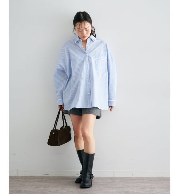 U by SPICK&SPAN「ダブルカラーシャツ」|シャツ・ブラウス|