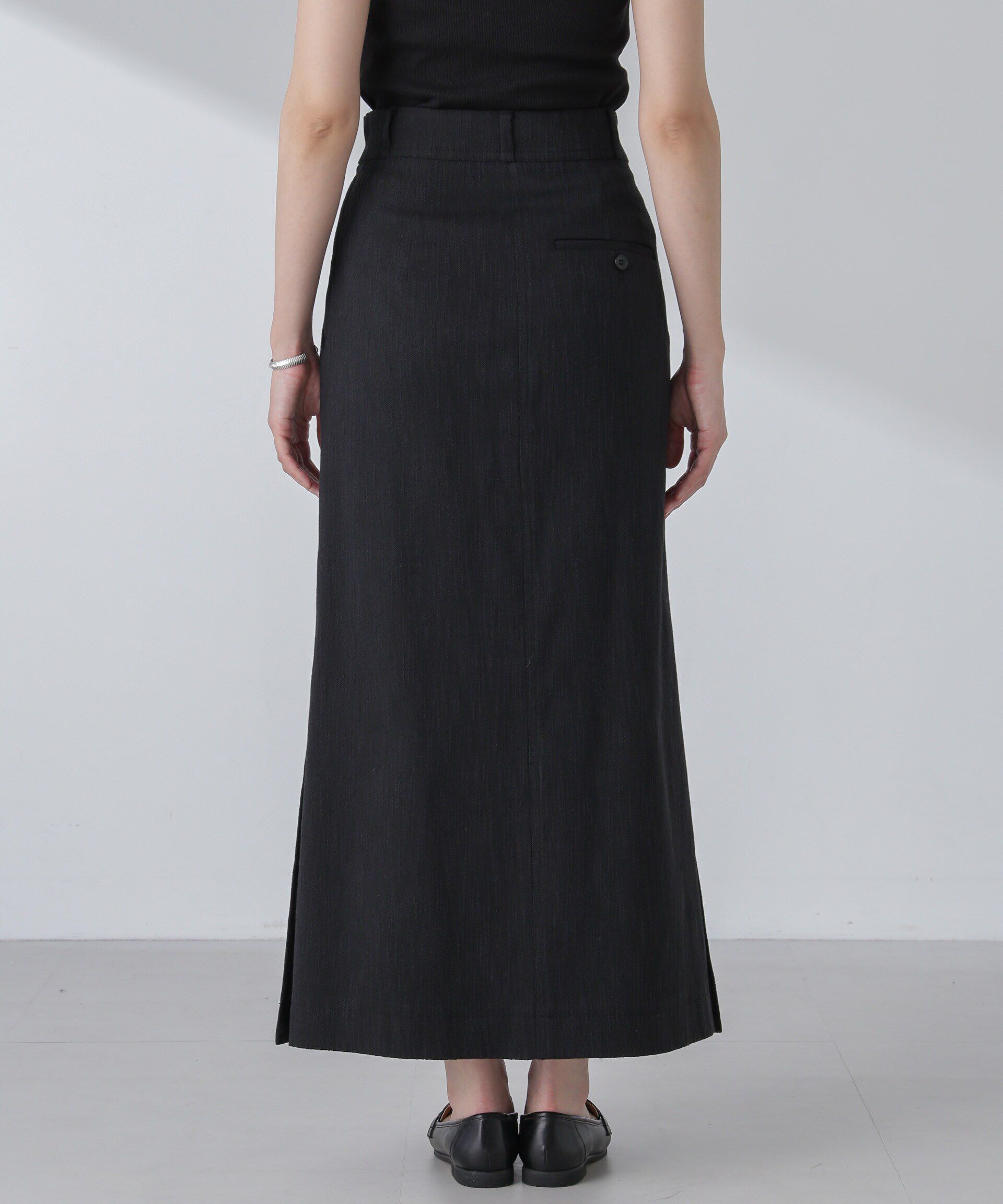 nano･universe「スラブメランジマキシスカート(セットアップ可)」|スカート|