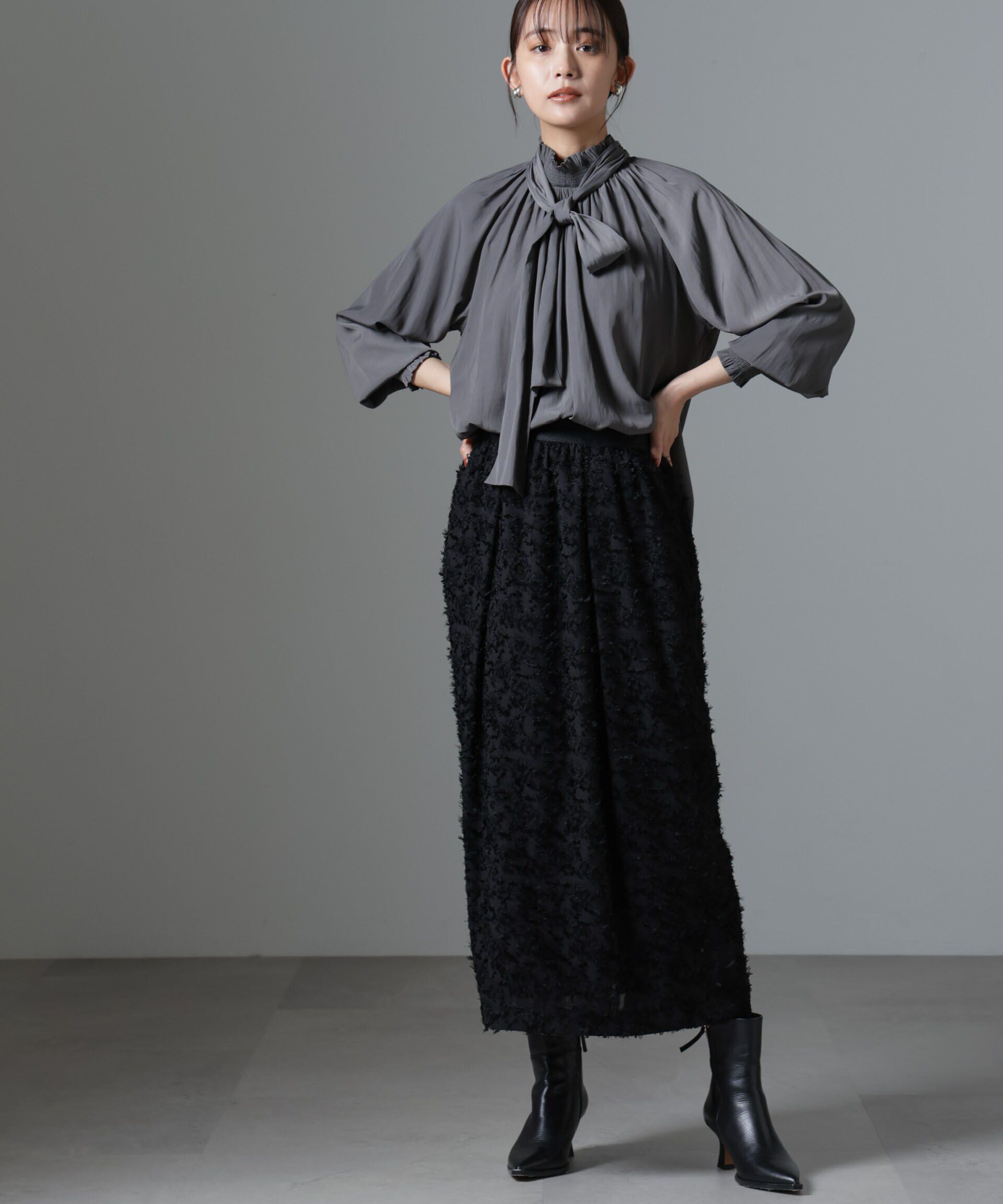 nano･universe「フリンジジャガードコクーンギャザースカート」|スカート|