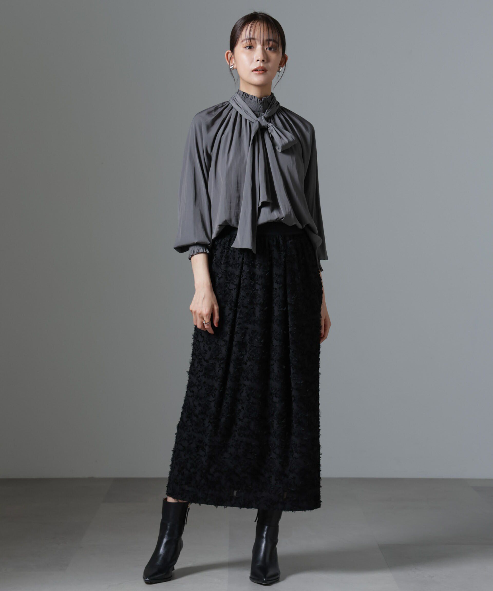 nano･universe「フリンジジャガードコクーンギャザースカート」|スカート|