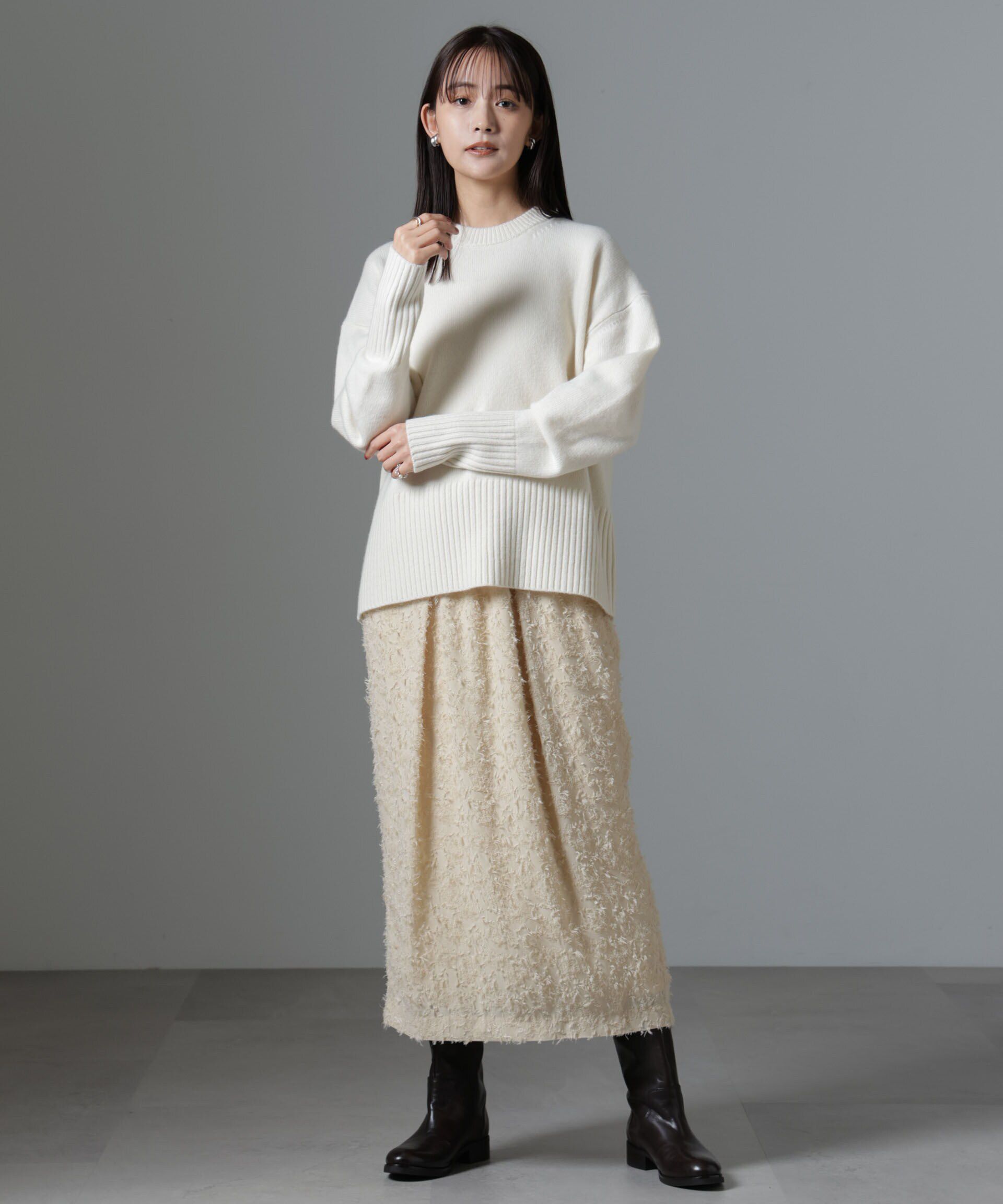 nano･universe「フリンジジャガードコクーンギャザースカート」|スカート|