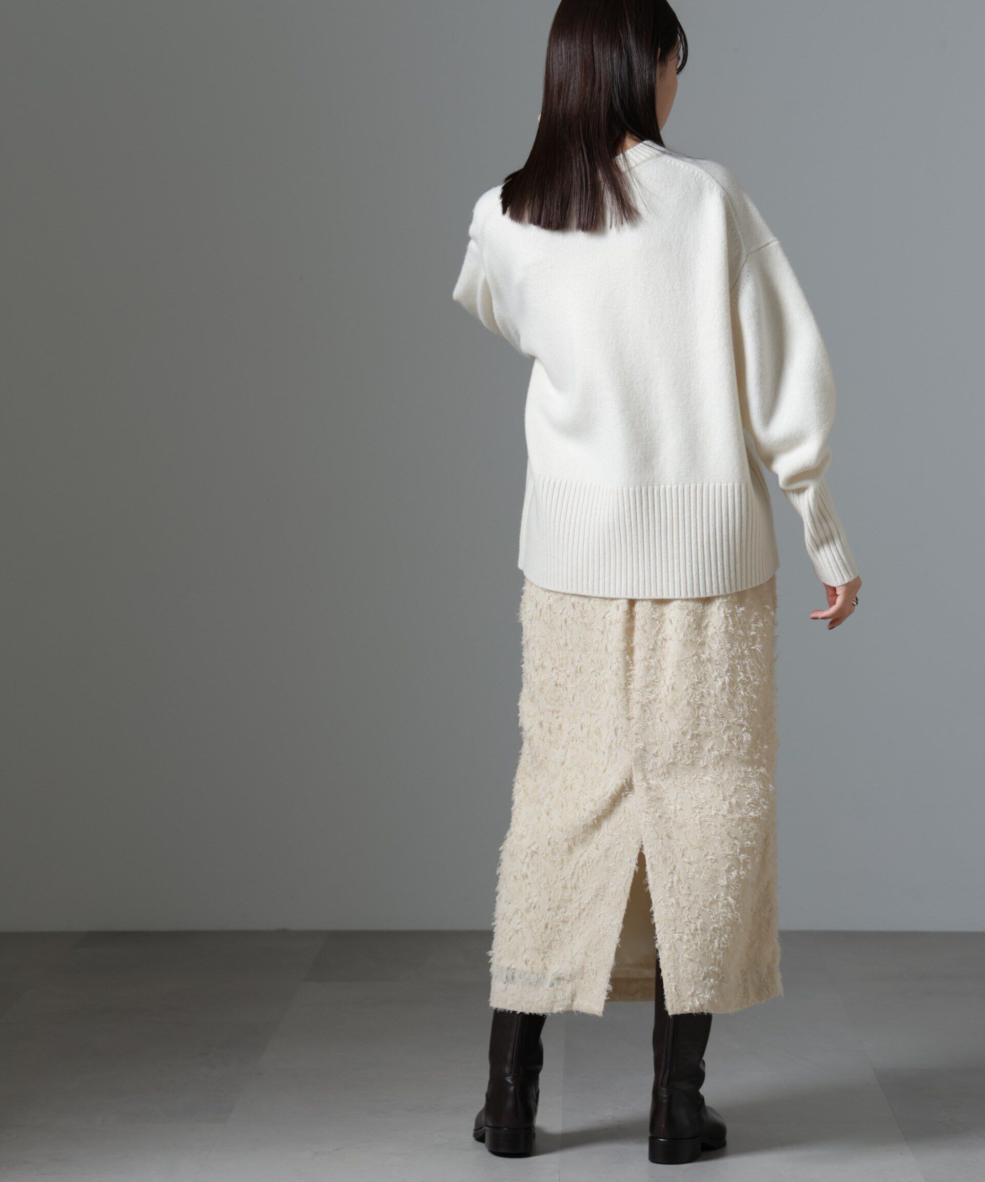 nano･universe「フリンジジャガードコクーンギャザースカート」|スカート|