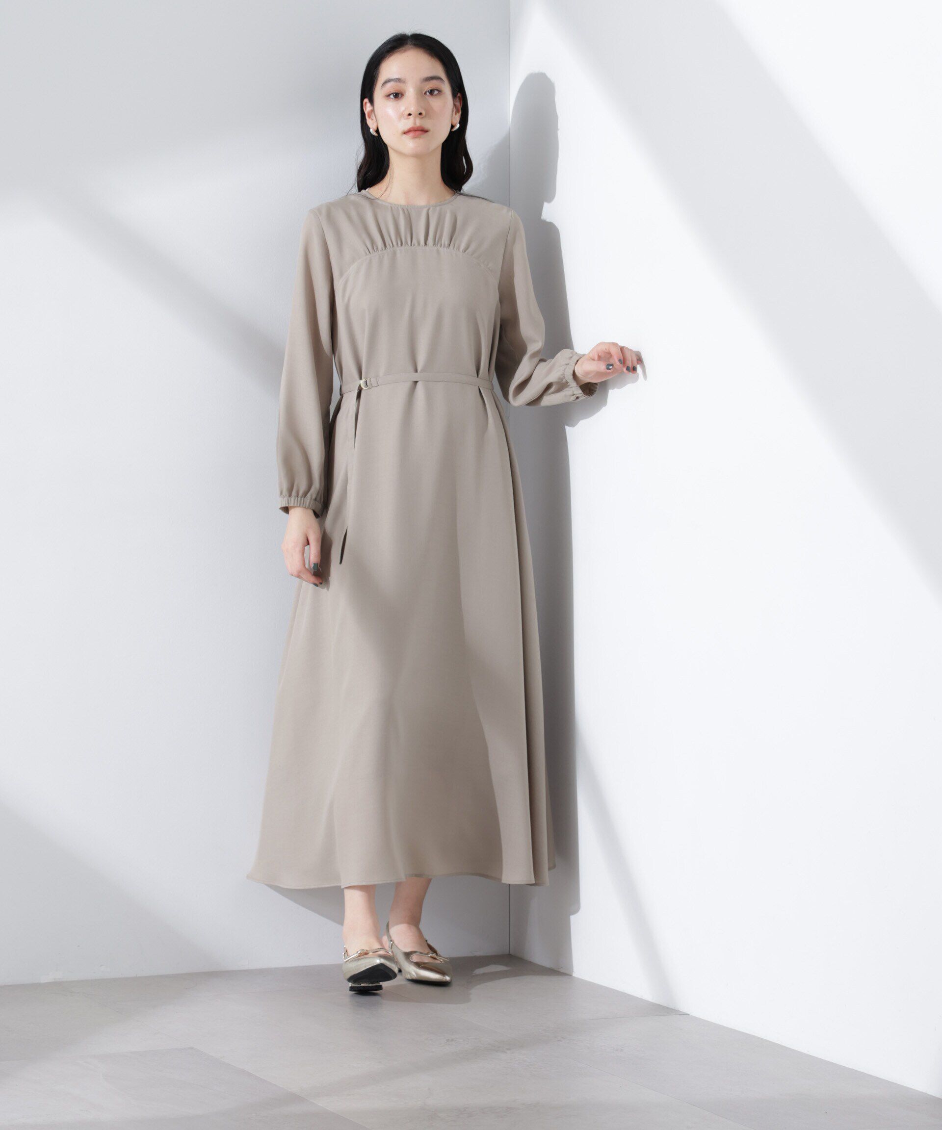 nano･universe「ベルト付きビエラワンピース」|ワンピース|