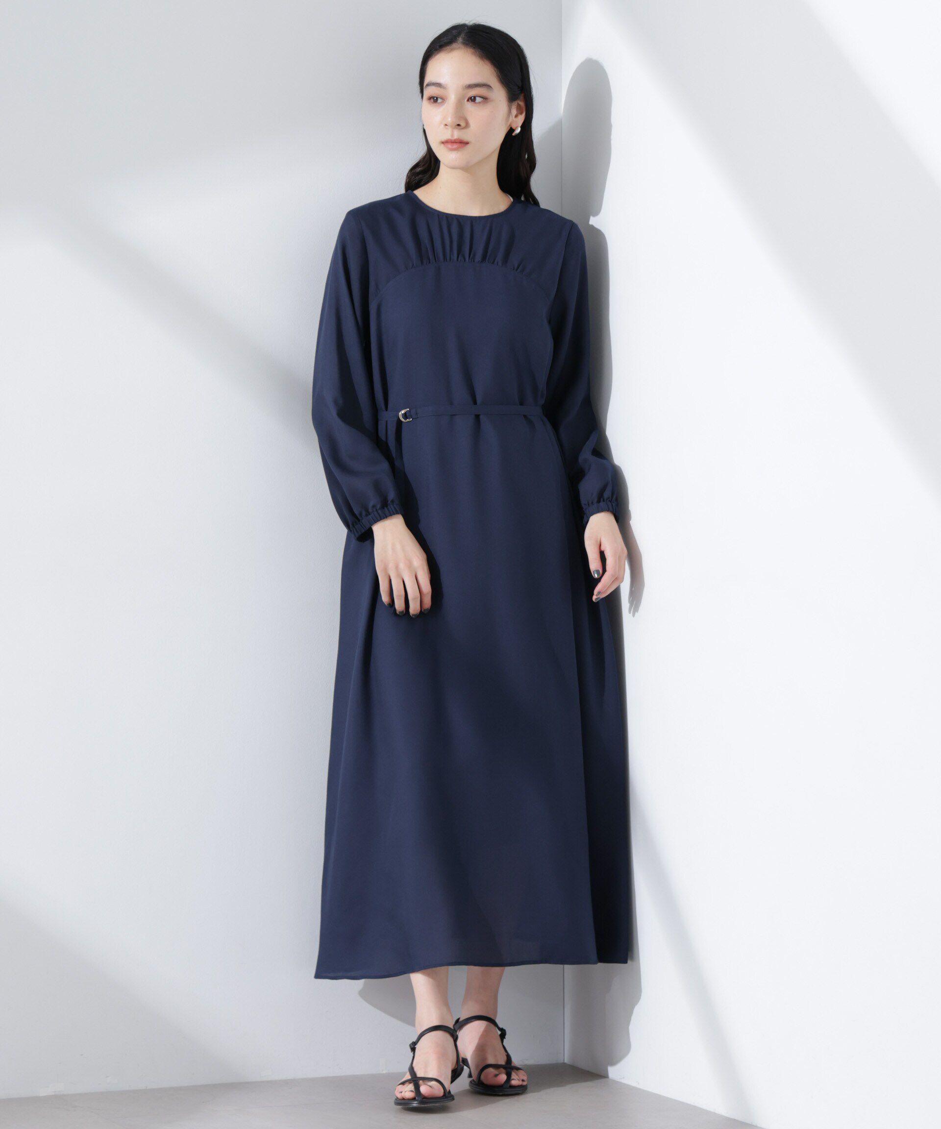 nano･universe「ベルト付きビエラワンピース」|ワンピース|