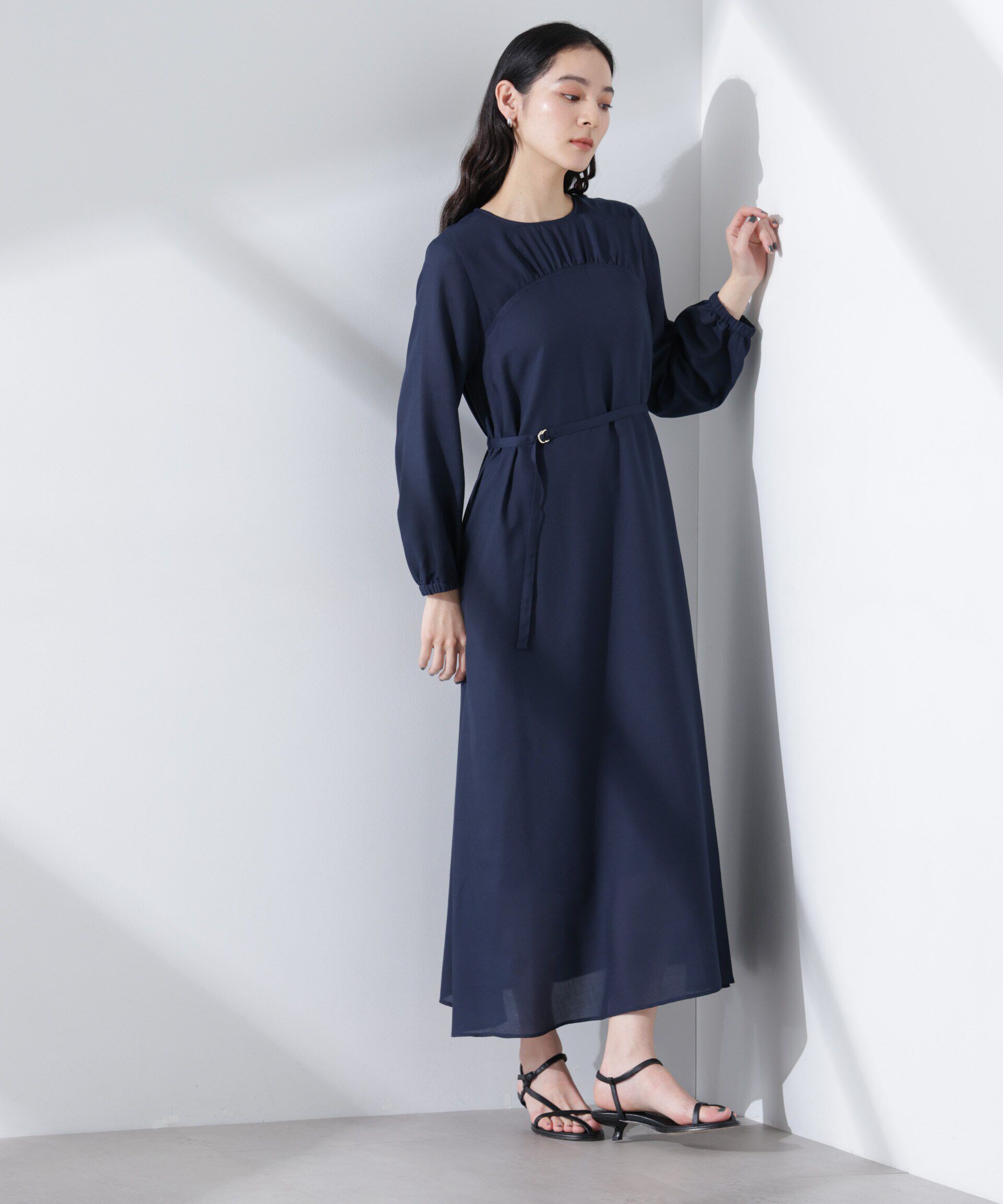 nano･universe「ベルト付きビエラワンピース」|ワンピース|