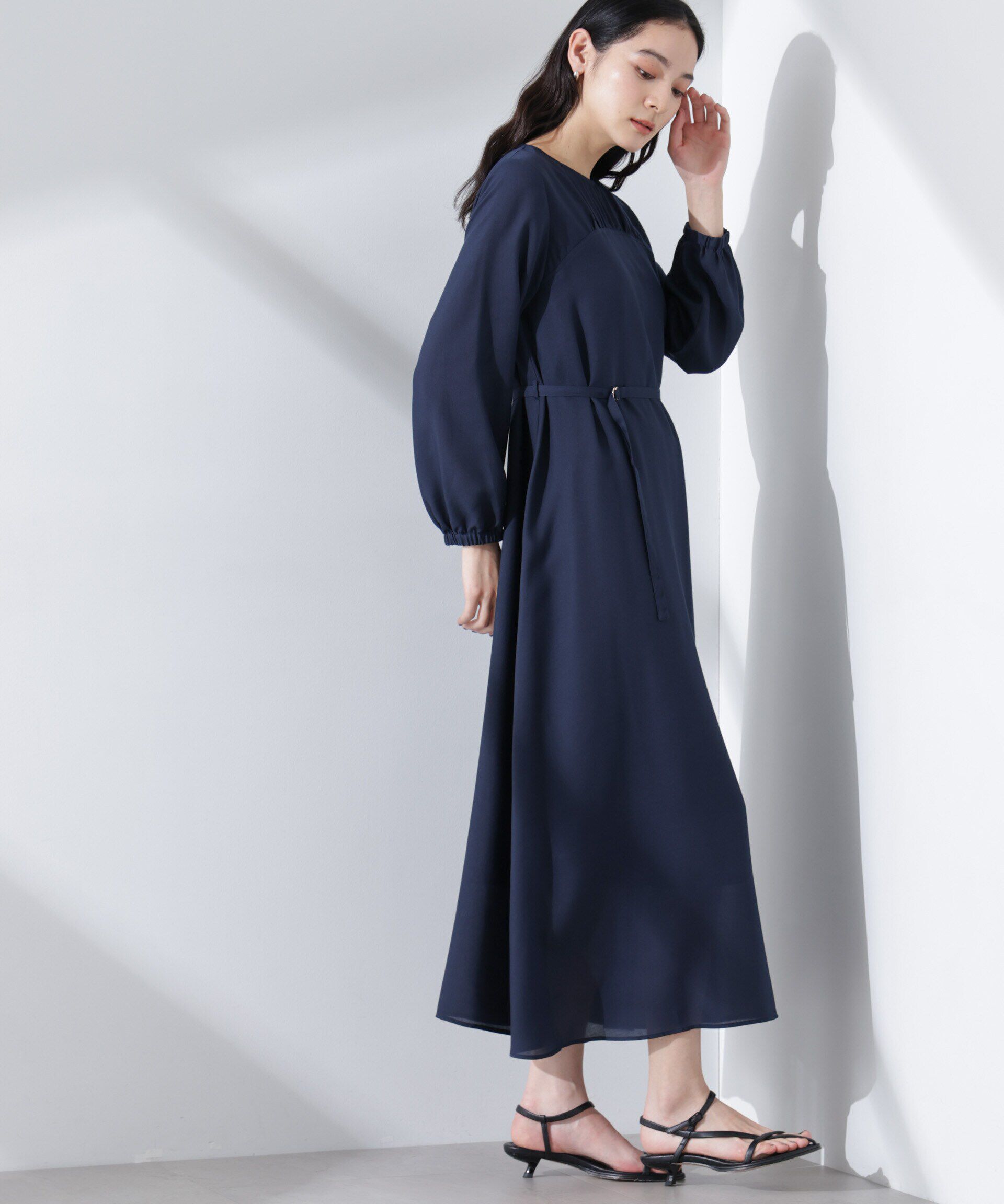 nano･universe「ベルト付きビエラワンピース」|ワンピース|