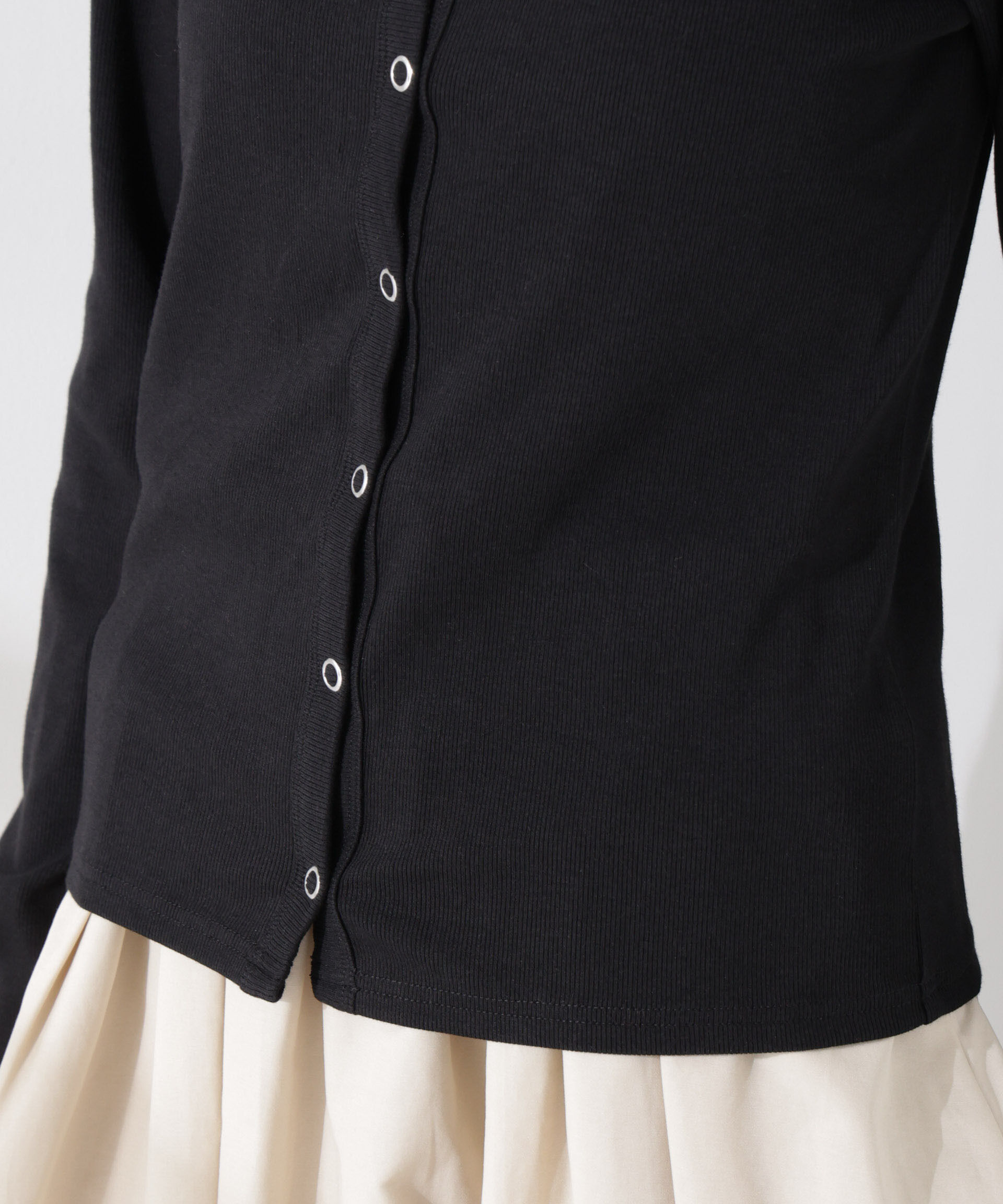 nano･universe「前後2wayクルーネックリブカットカーディガン」|Tシャツ・カットソー|