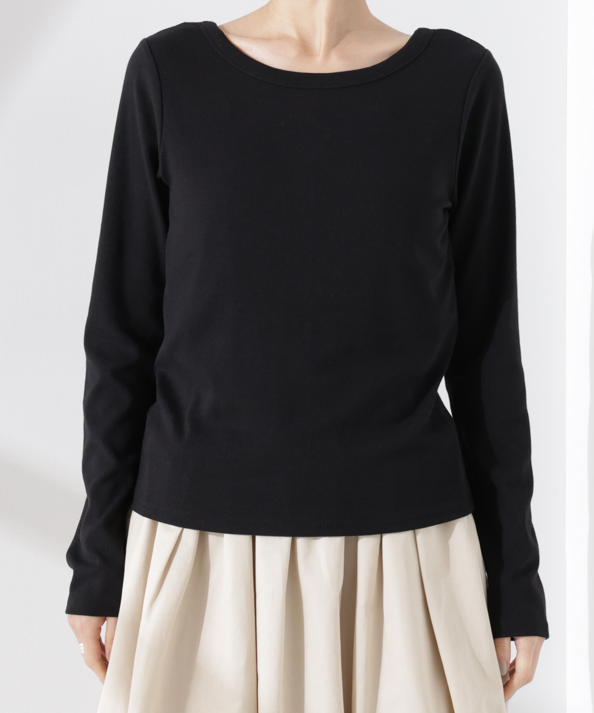 nano･universe「前後2wayクルーネックリブカットカーディガン」|Tシャツ・カットソー|