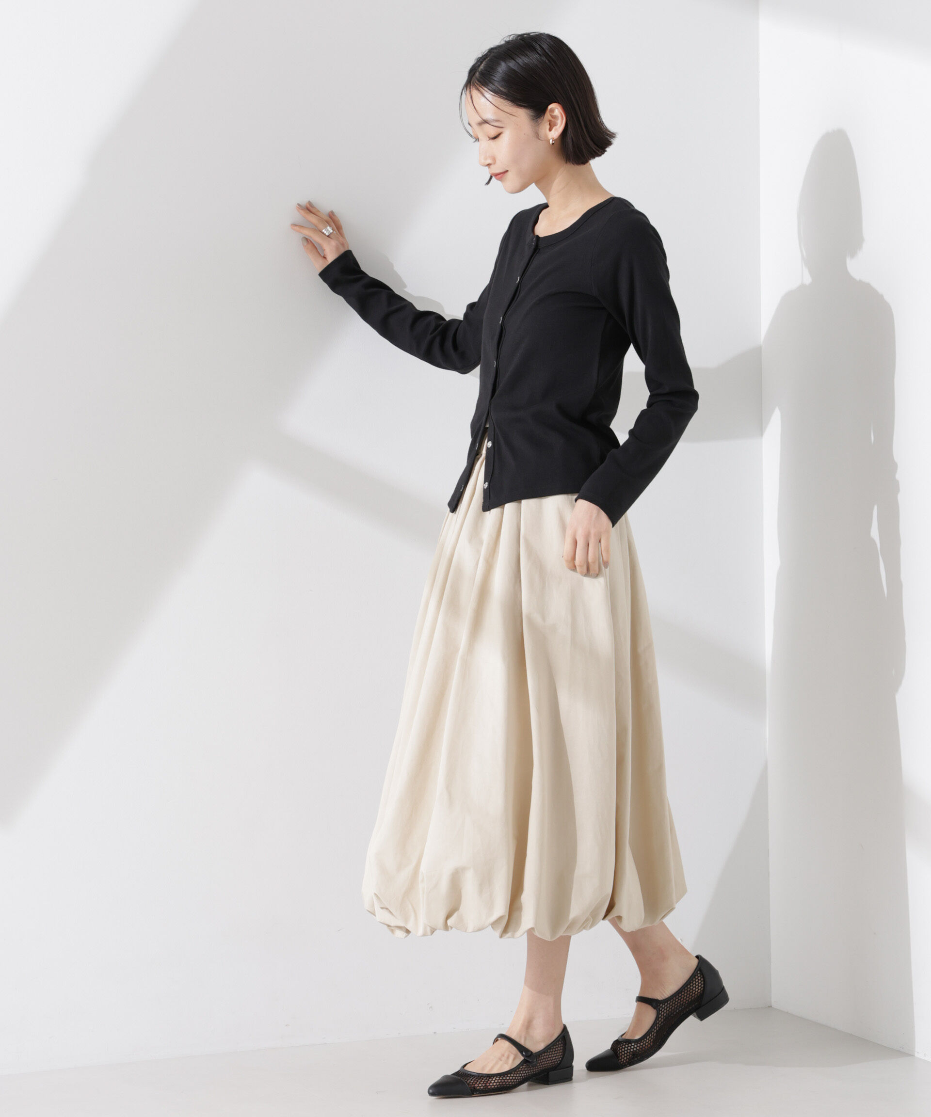 nano･universe「前後2wayクルーネックリブカットカーディガン」|Tシャツ・カットソー|