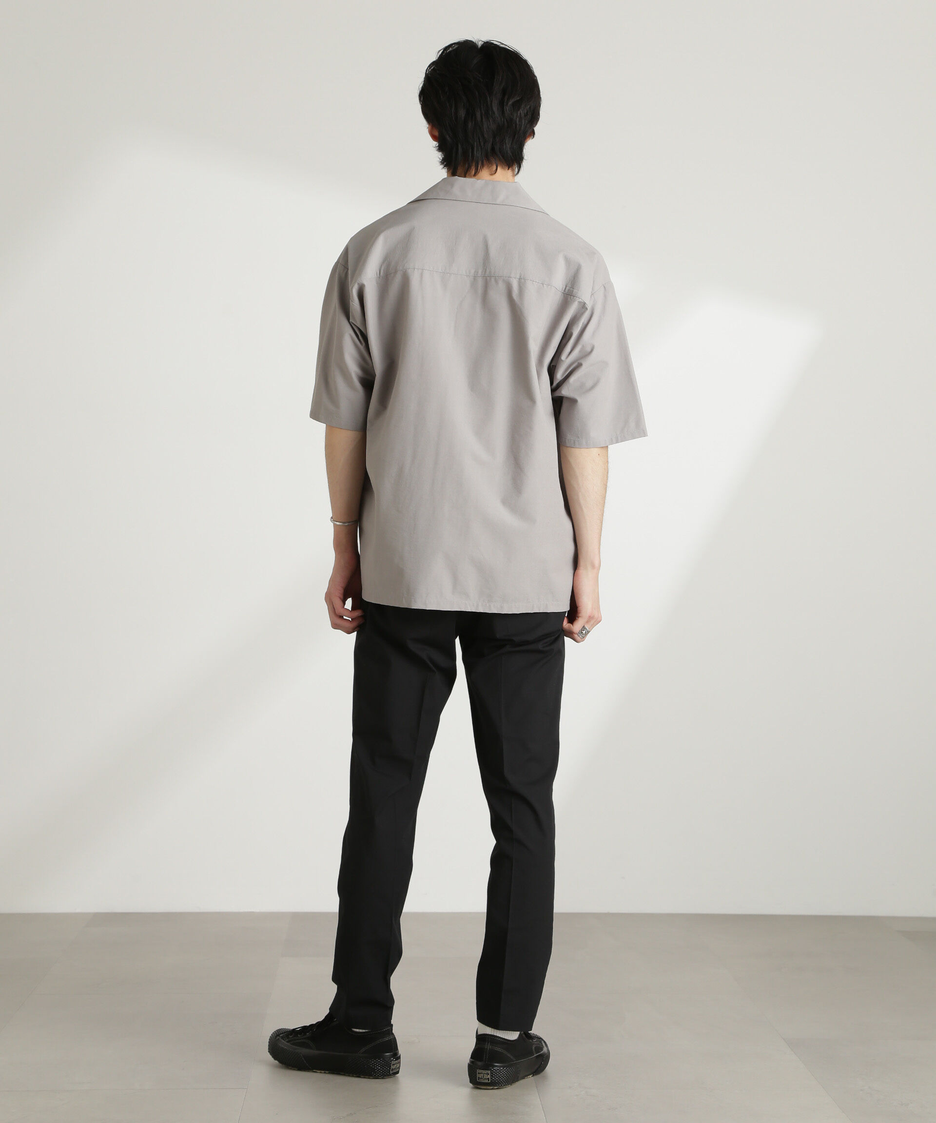 nano･universe「ストレッチワイドオープンカラーシャツ 半袖(セットアップ可)」|シャツ・ブラウス|