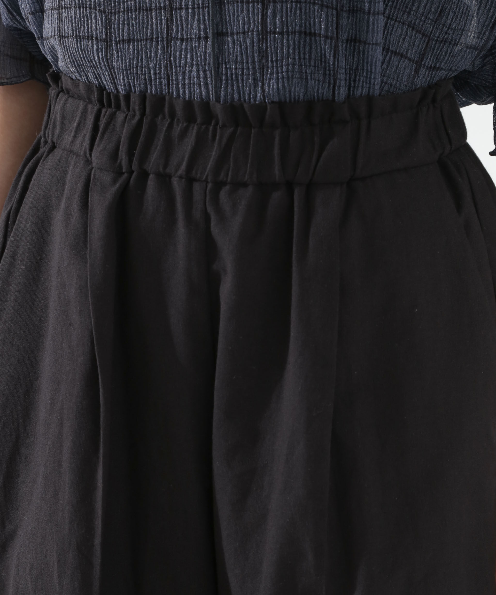 nano･universe「綿麻COOLMAXイージタックパンツ(セットアップ可)」|チノ|