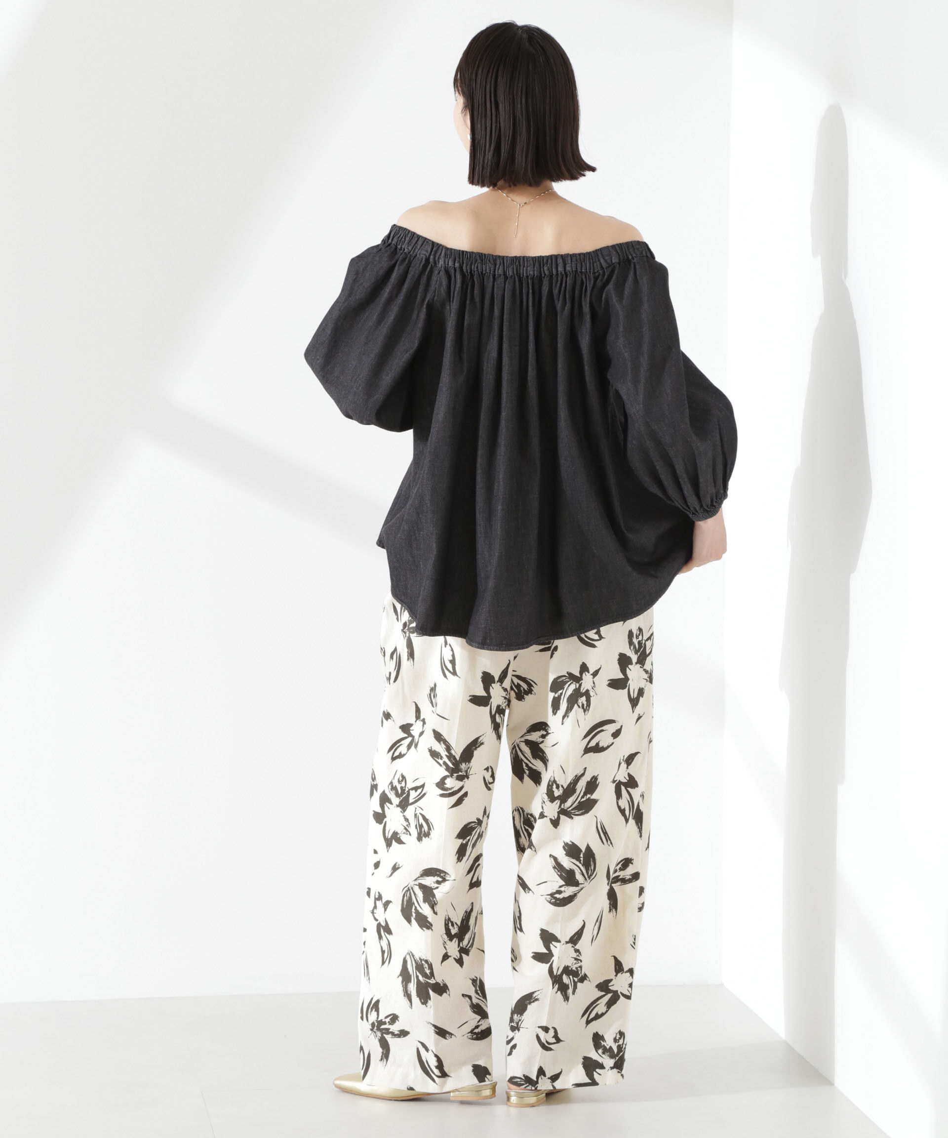 nano･universe「綿麻COOLMAXイージタックパンツ(セットアップ可)」|チノ|