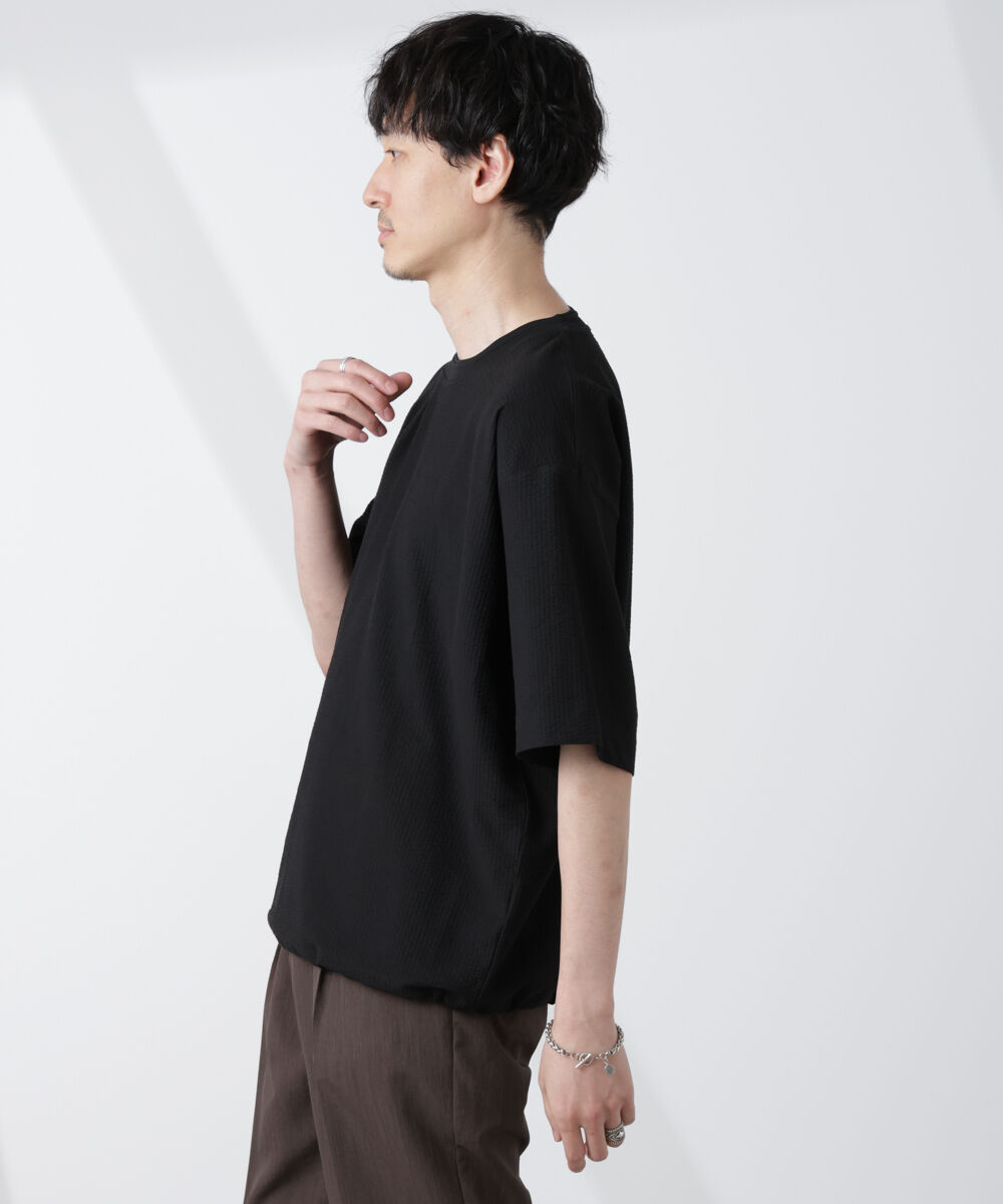 nano･universe「シルケットサッカーワイドTシャツ 半袖」|Tシャツ・カットソー|