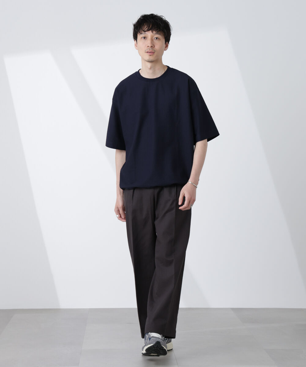 nano･universe「シルケットサッカーワイドTシャツ 半袖」|Tシャツ・カットソー|